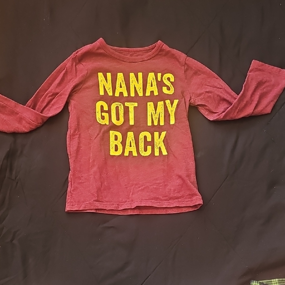 Kids Red Shirt with Yellow Print